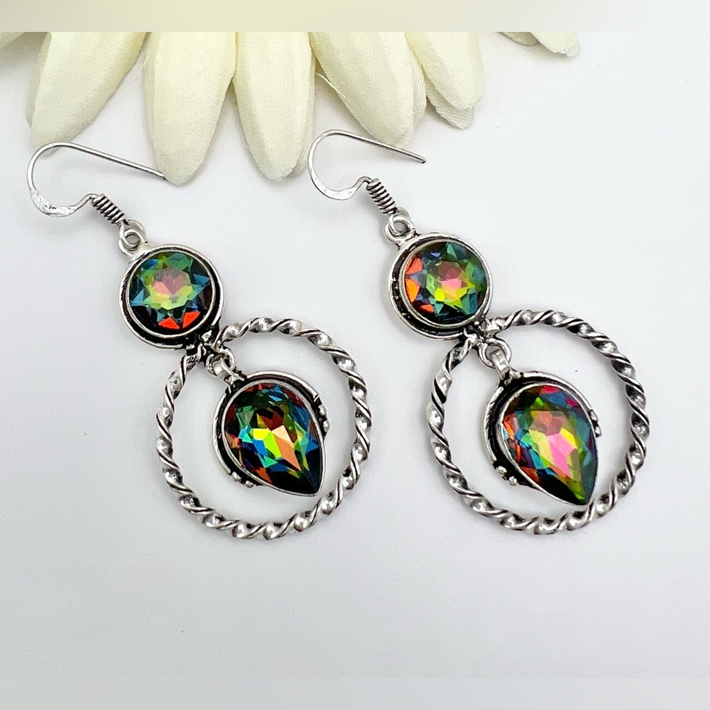 RAINBOW GLASS EARRINGS